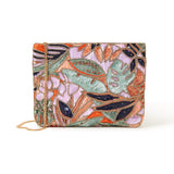 Accessorize London Women'S Palm Print Embellished Clutch Bag
