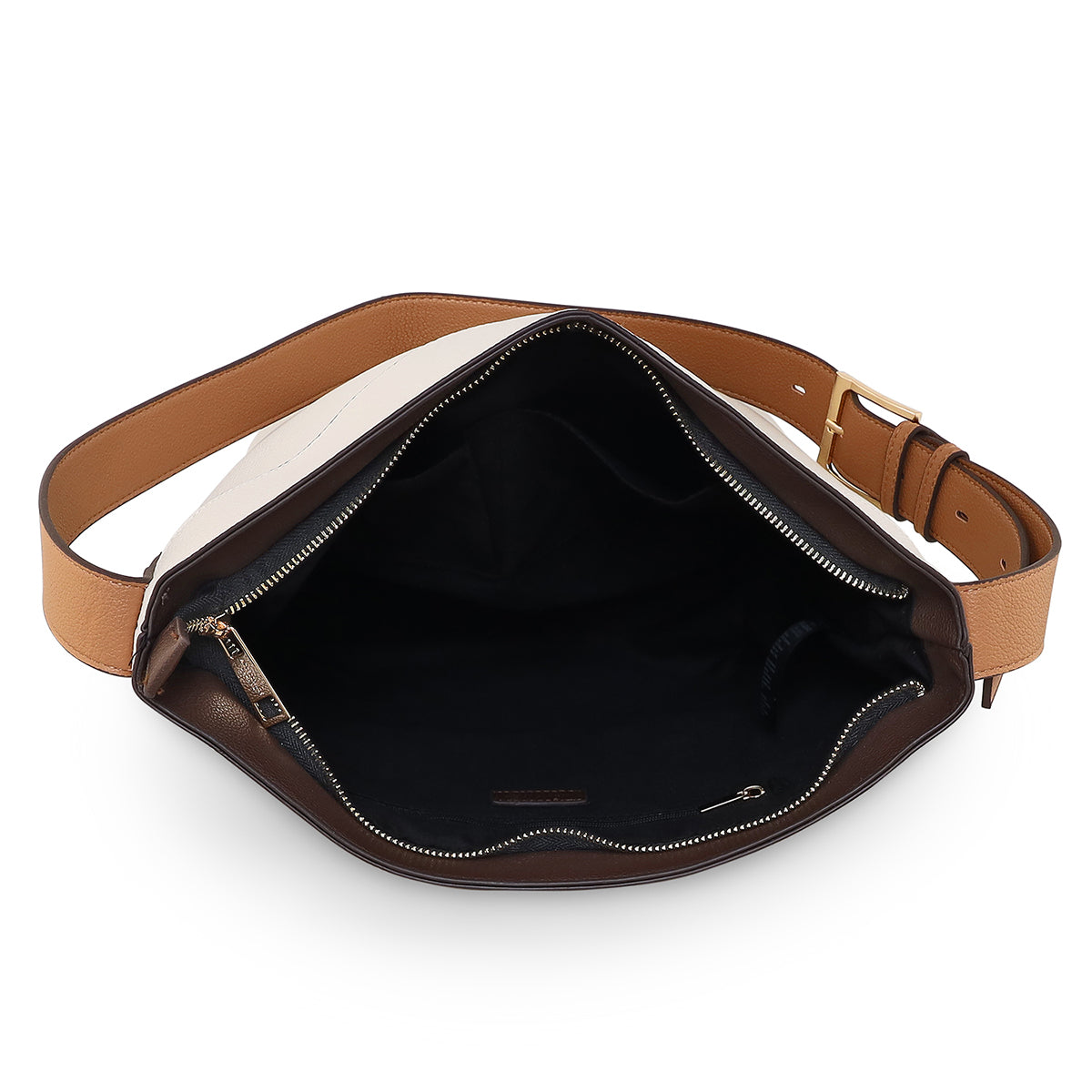 Accessorize London Women's Faux Leather Cream Large hobo shoulder bag