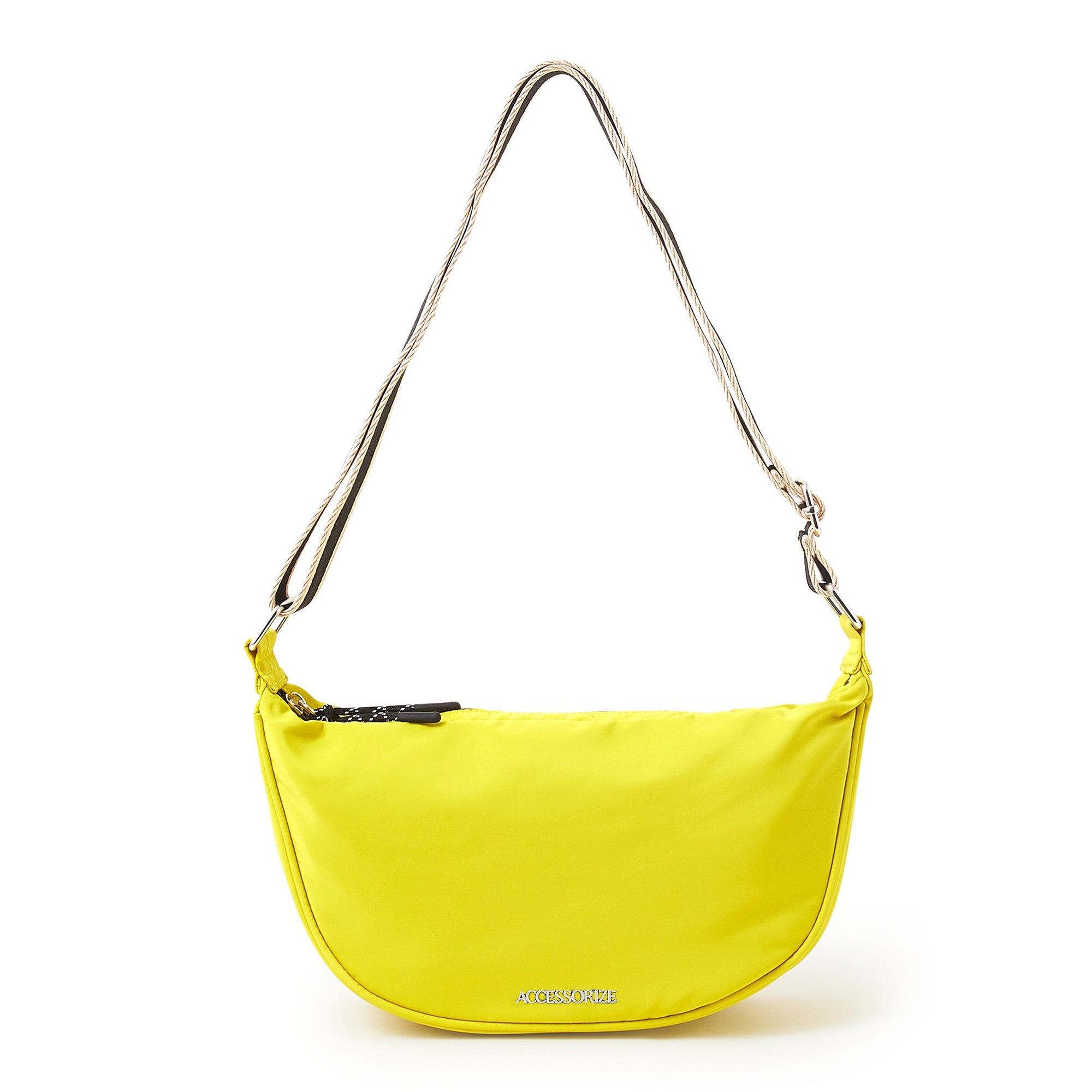 Accessorize London Yellow Nylon Sling Sling Bag