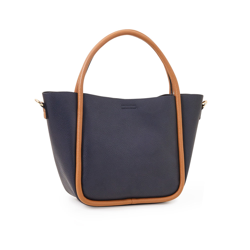 Buy Navy Contrast Piped Handheld Bag Accessorize India