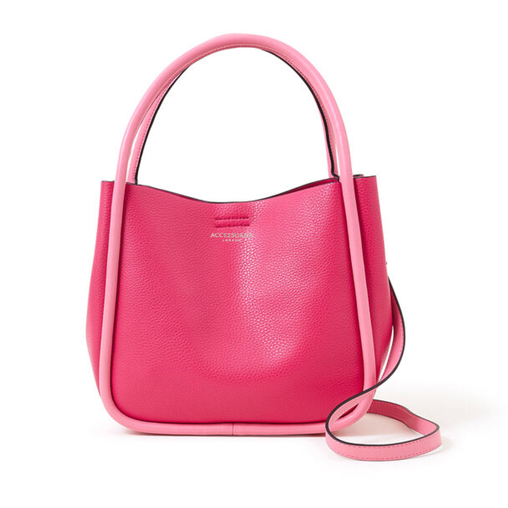 Buy Pink Contrast Piped Handheld Bag Online Accessorize India