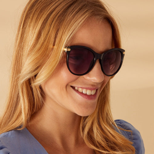 Accessorize London Women's Classic Metal Arm Sunglasses