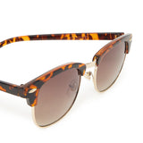 Classic Metal Square Tortoiseshell Sunglasses