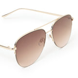 Accessorize London Women's Gold Half Frame Aviator Sunglasses