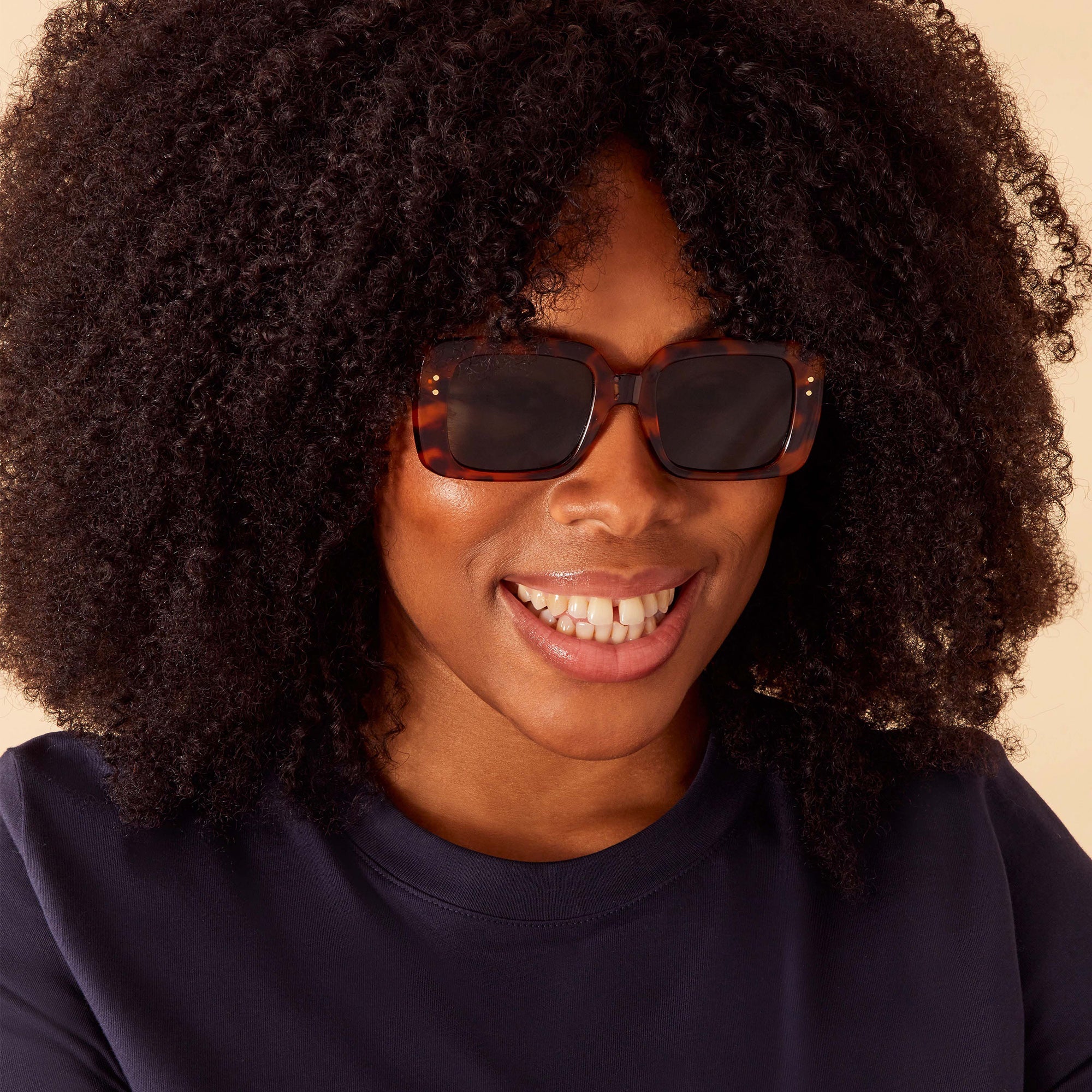 Accessorize London Women's Oversized Tortoiseshell Rectangle Sunglasses