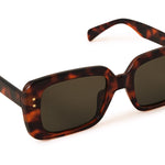 Accessorize London Women's Oversized Tortoiseshell Rectangle Sunglasses