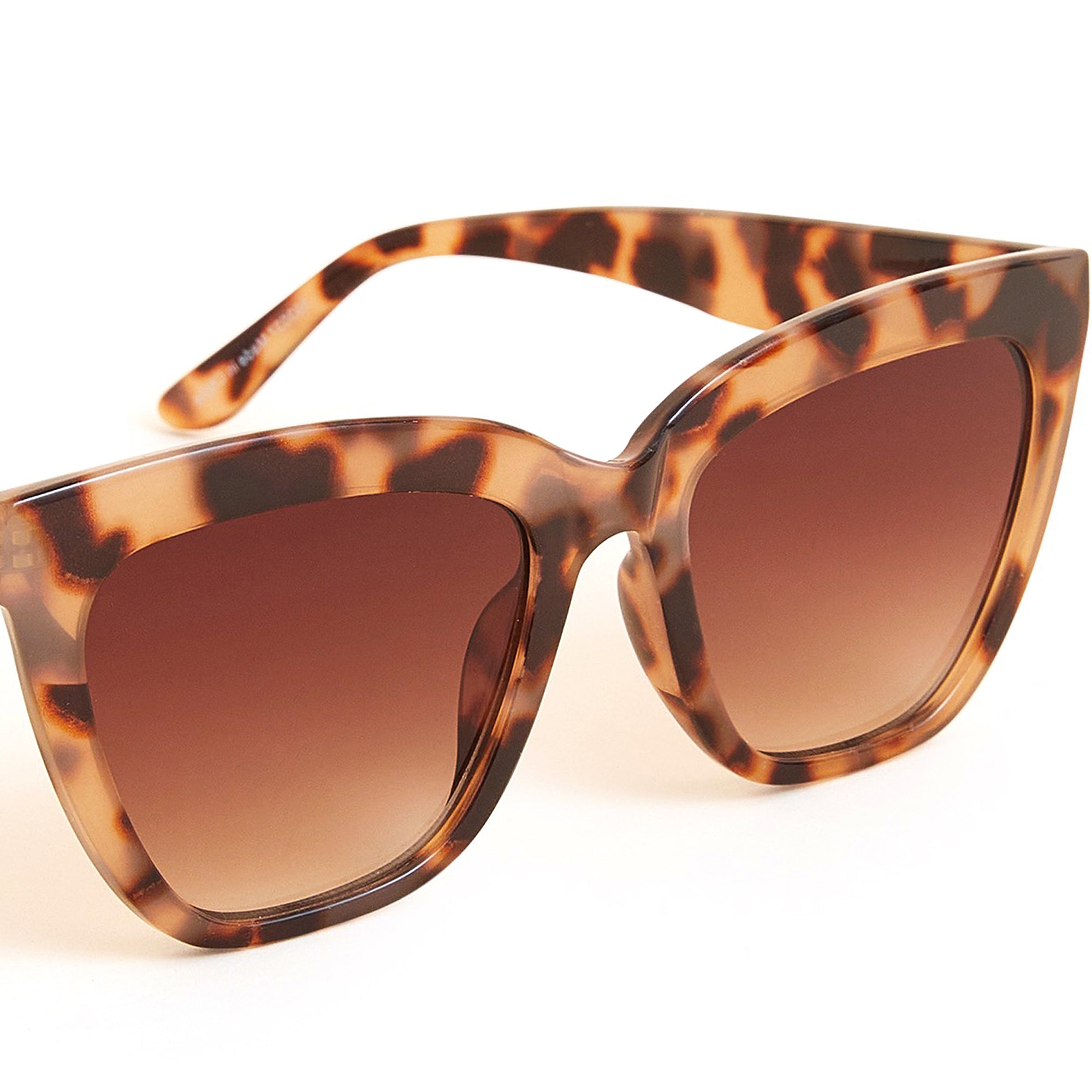 Accessorize London Women's Brown Chunky Cateye Sunglasses