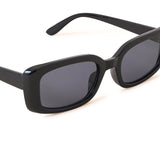 Accessorize London Women's Black Soft Rectangle Sunglasses