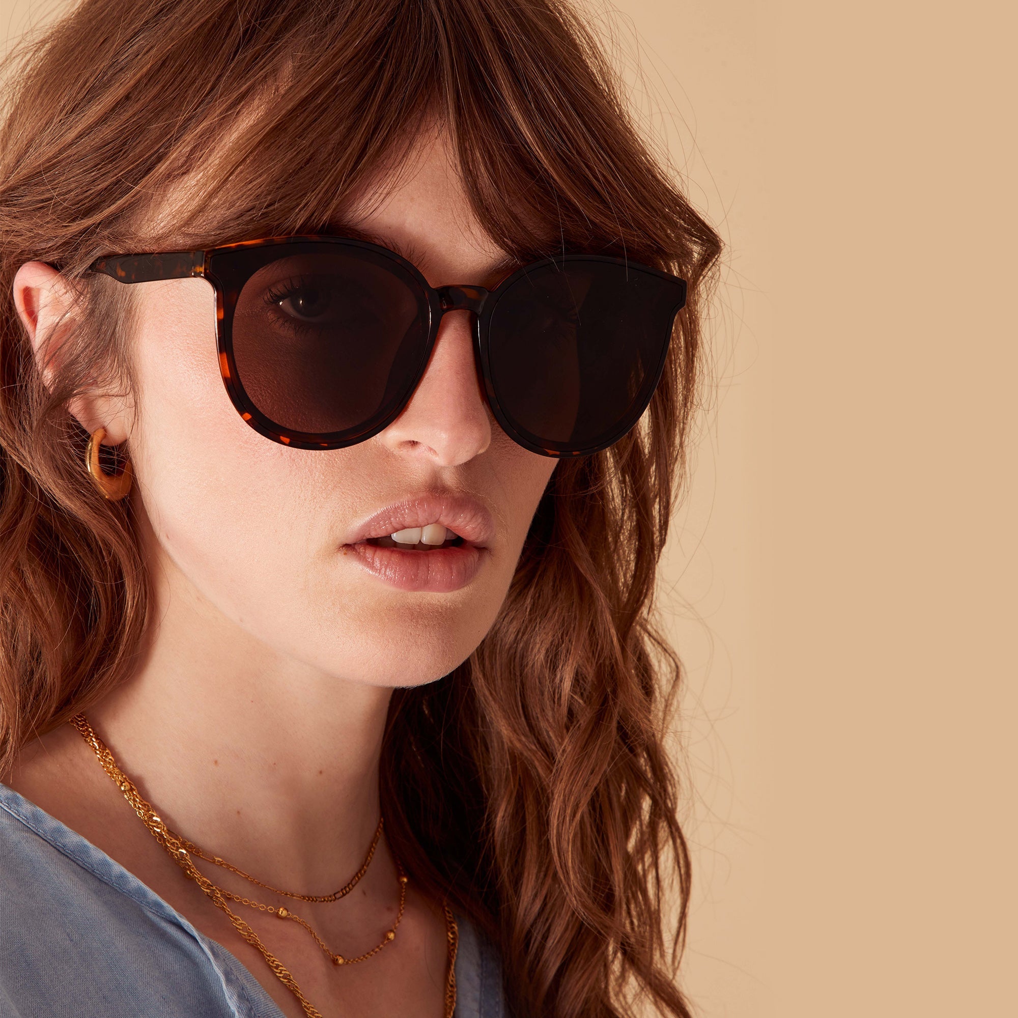 Accessorize London Women's Brown Preppy Sunglasses