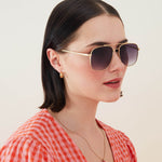 Accessorize London Women's Retro Aviator Sunglasses