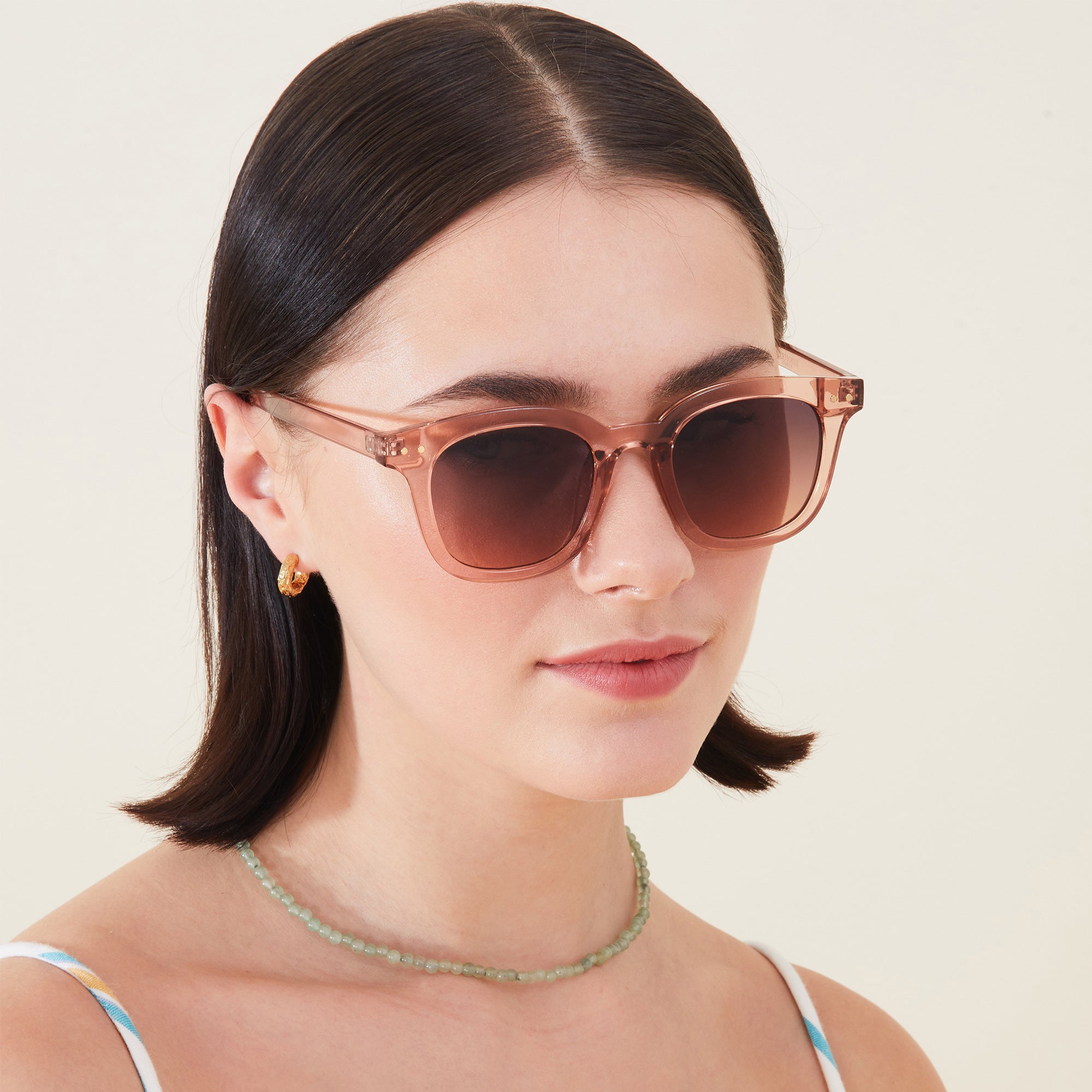 Accessorize London Women's Pink Opaque Ombre Lense Flattop Sunglasses