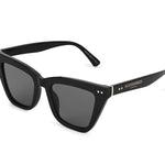 Accessorize London Women's Black Angled Cateye Sunglasses