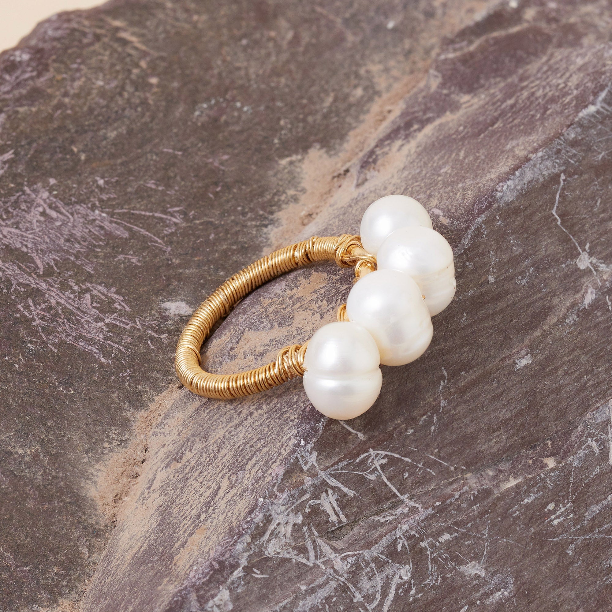 Small Multi Fresh Water Pearl Ring