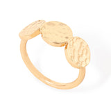 Accessorize London Women's Gold Textured Disc Ring Gold-Large