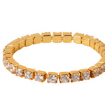 Real Gold Plated Z Sparkle Tennis Ring-Medium