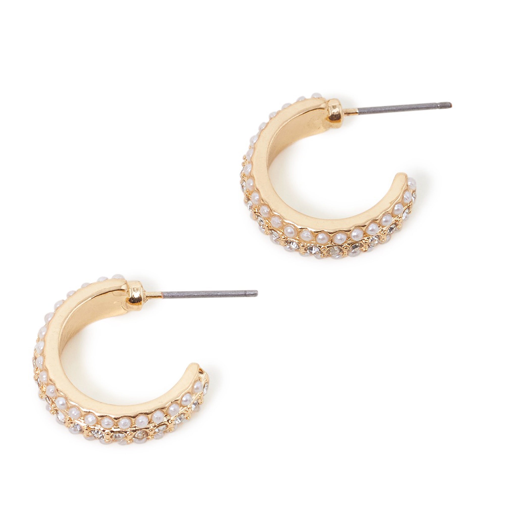 Accessorize London Women's Pearl And Crystal Hoop Earring
