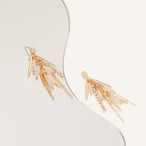 Mixed Tassel Leaf Drop Earrings