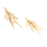 Mixed Tassel Leaf Drop Earrings