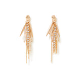 Mixed Tassel Leaf Drop Earrings