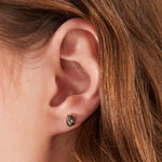 Hammered Metal Stud Earrings Pack of 10