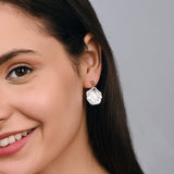 Accessorize London Women's White Oyster Shell Earring