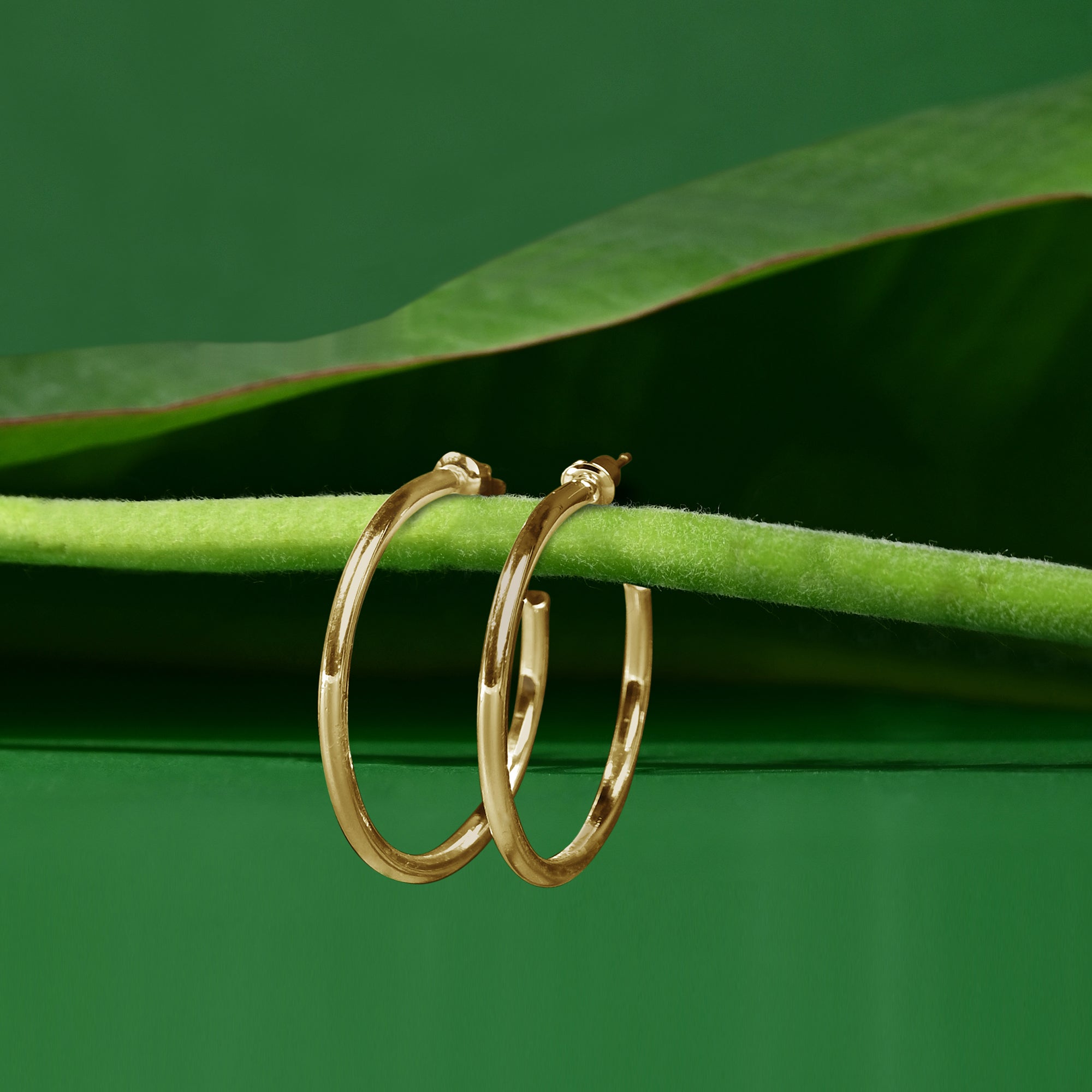 Accessorize London Women's Gold Medium Tube Hoop Earring