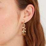 Accessorize London Women's Floral Overlay Hoop Earrings