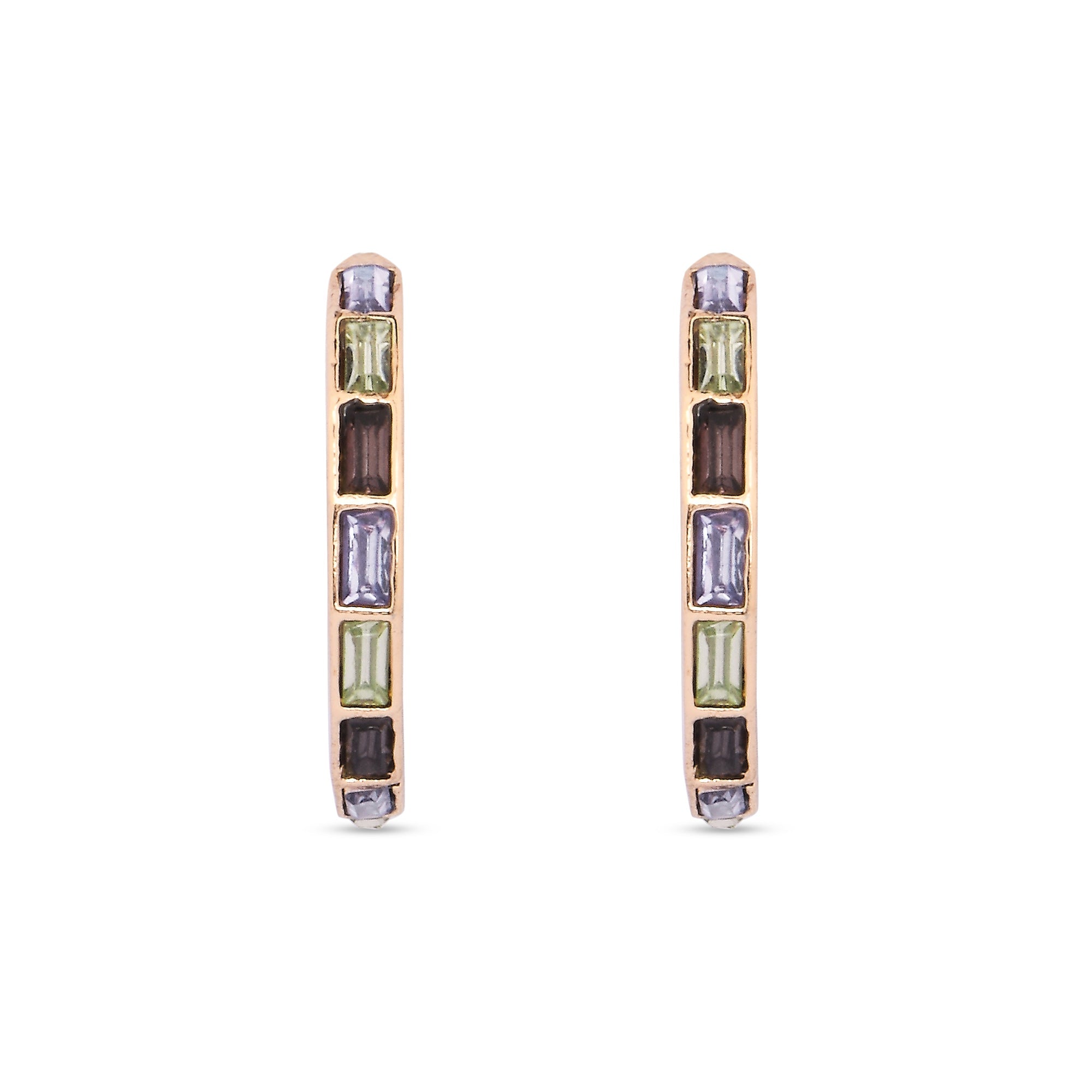 Accessorize London Women's Medium Gem Hoop Earrings