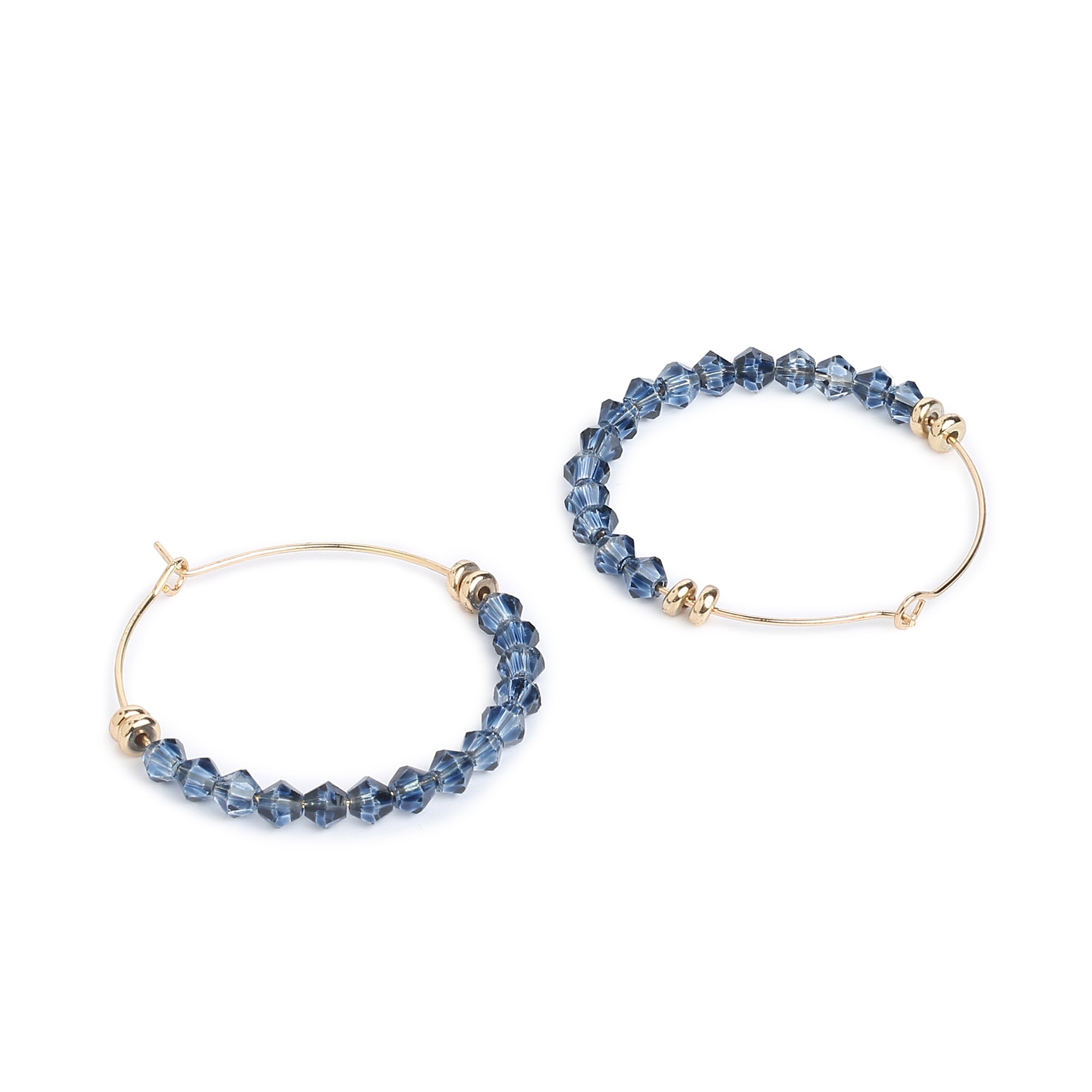 Accessorize London Women's Facet Bead Hoop