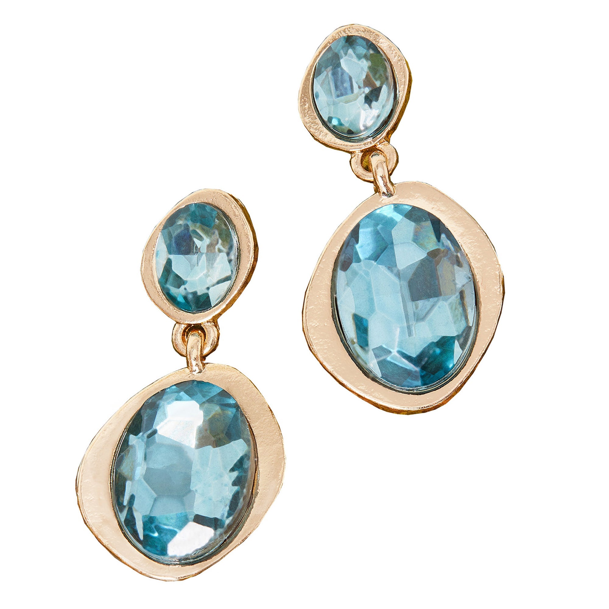 Irregular Gem Drop Earrings