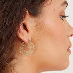 Women's Flower Cut-Out Hoops features
