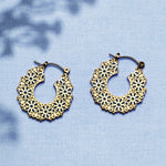 Women's Flower Cut-Out Hoops features