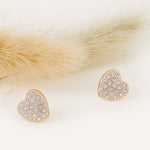 Accessorize London Women's Sparkle Heart Stud Earrings