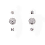 Textured Discs Stud Earring