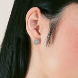 Textured Discs Stud Earring