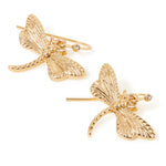 Accessorize London Women's Dragonfly Short Drop Earrings