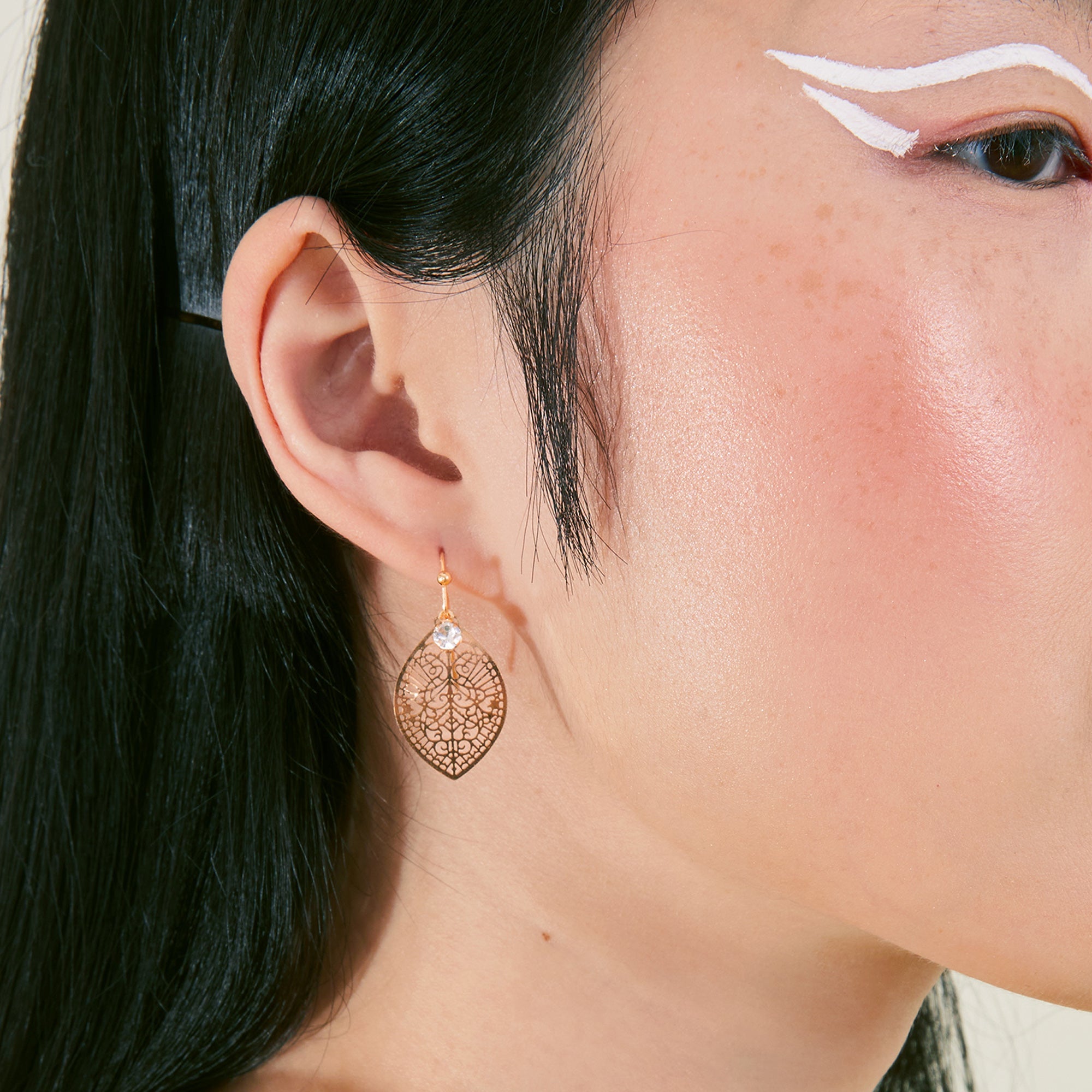 Accessorize London Women's Filigree Leaf Drop Earrings