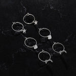 Accessorize London Women's Star And Moon Hoop Earring Set Of Three