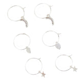 Accessorize London Women's Star And Moon Hoop Earring Set Of Three