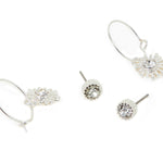 Accessorize London Women's Starburst Hoop And Stud Earrings Set Of Two