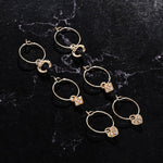 Accessorize London Women's Gem Heart Hoop Earrings Set Of Three
