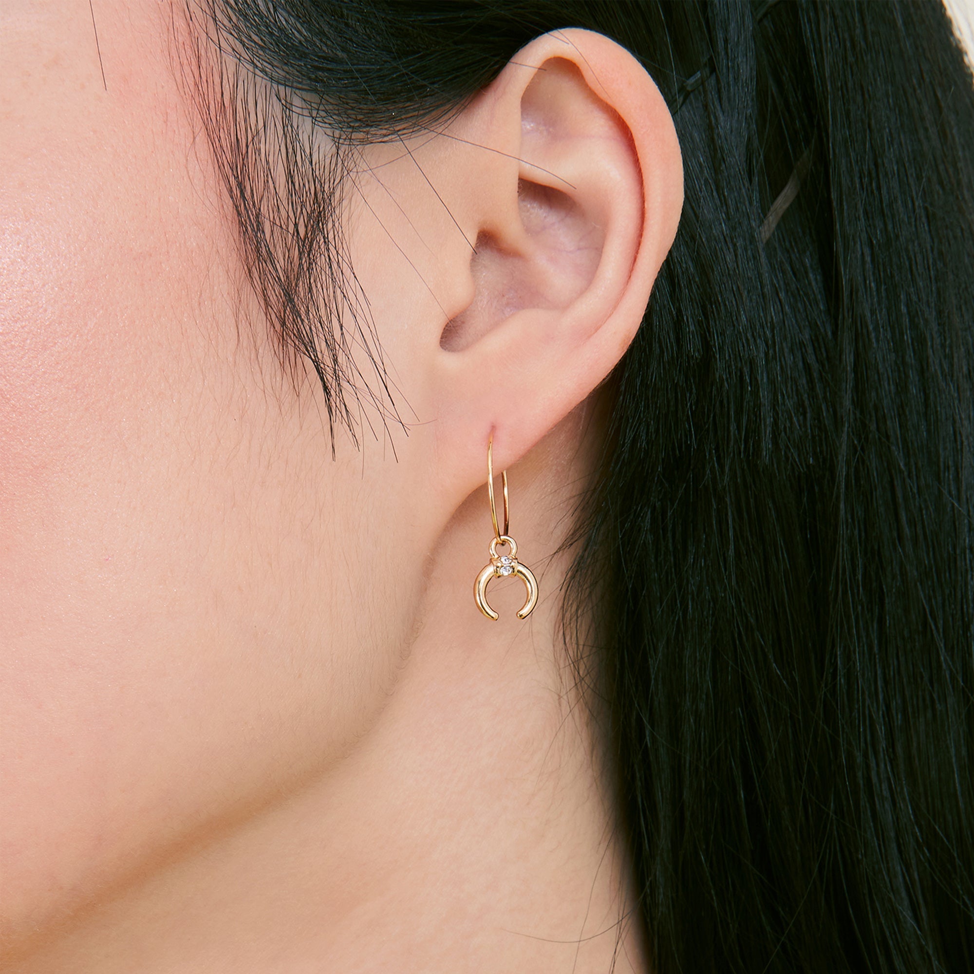 Accessorize London Women's Gem Heart Hoop Earrings Set Of Three