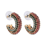 Women's Encrusted Chunky Hoops