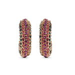 Women's Encrusted Chunky Hoops