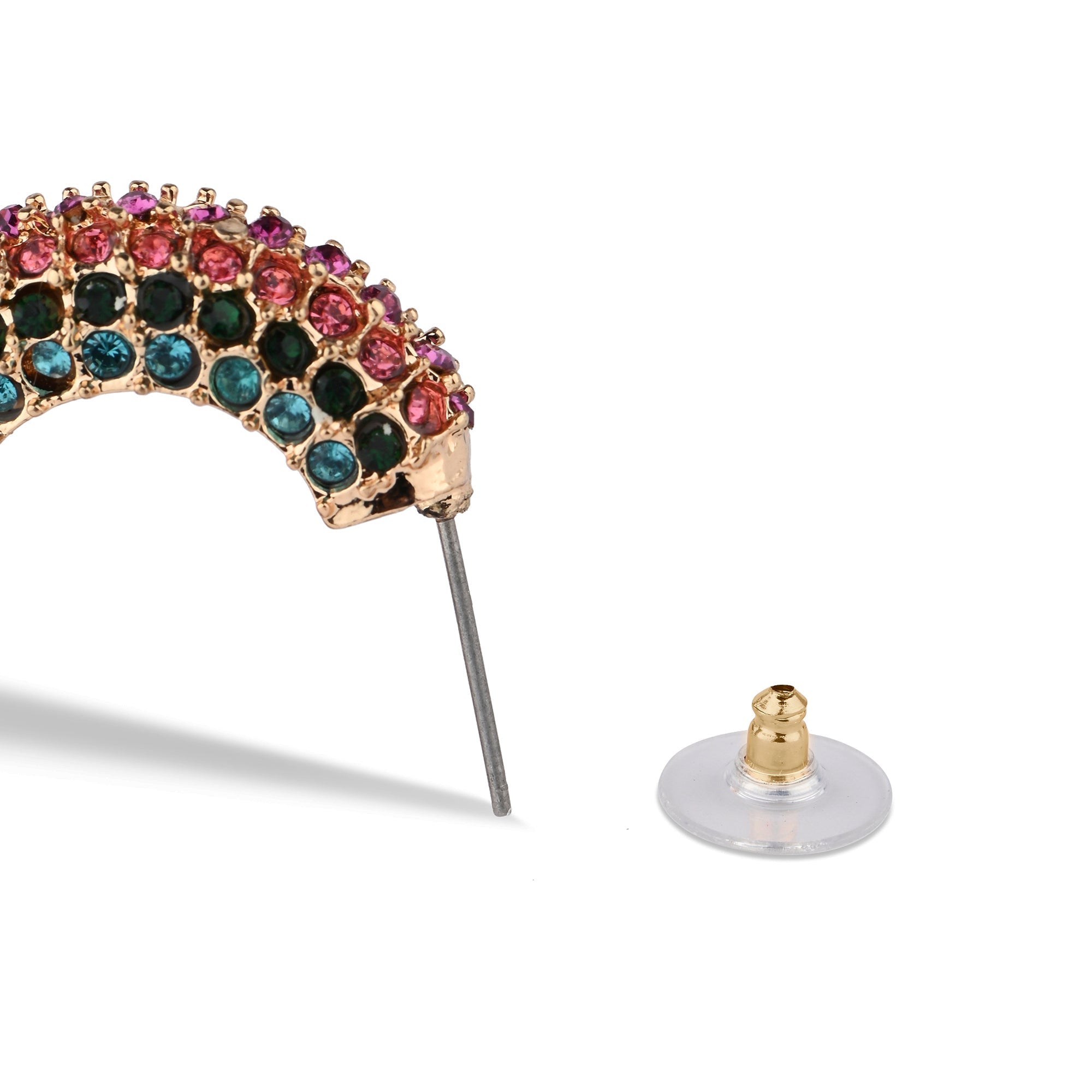 Women's Encrusted Chunky Hoops