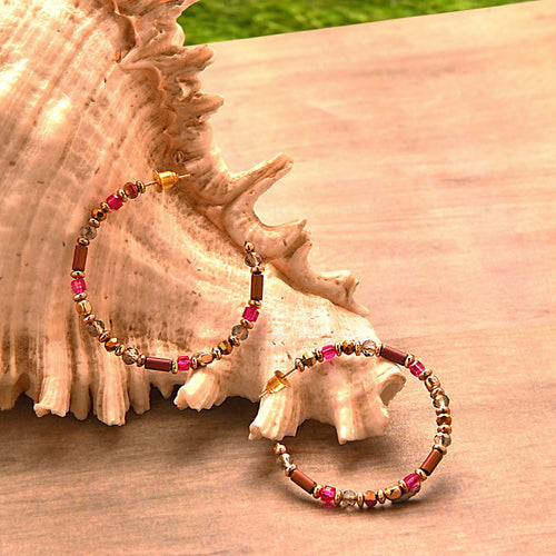 Accessorize London Women's Small Beaded Hoop