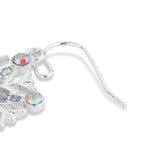 Accessorize London Women's Crystal Snowflake Short Drop Earrings