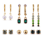 Stud And Long Drop Earrings