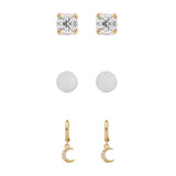 Real Gold-Plated Z Celestial Pearl Earrings