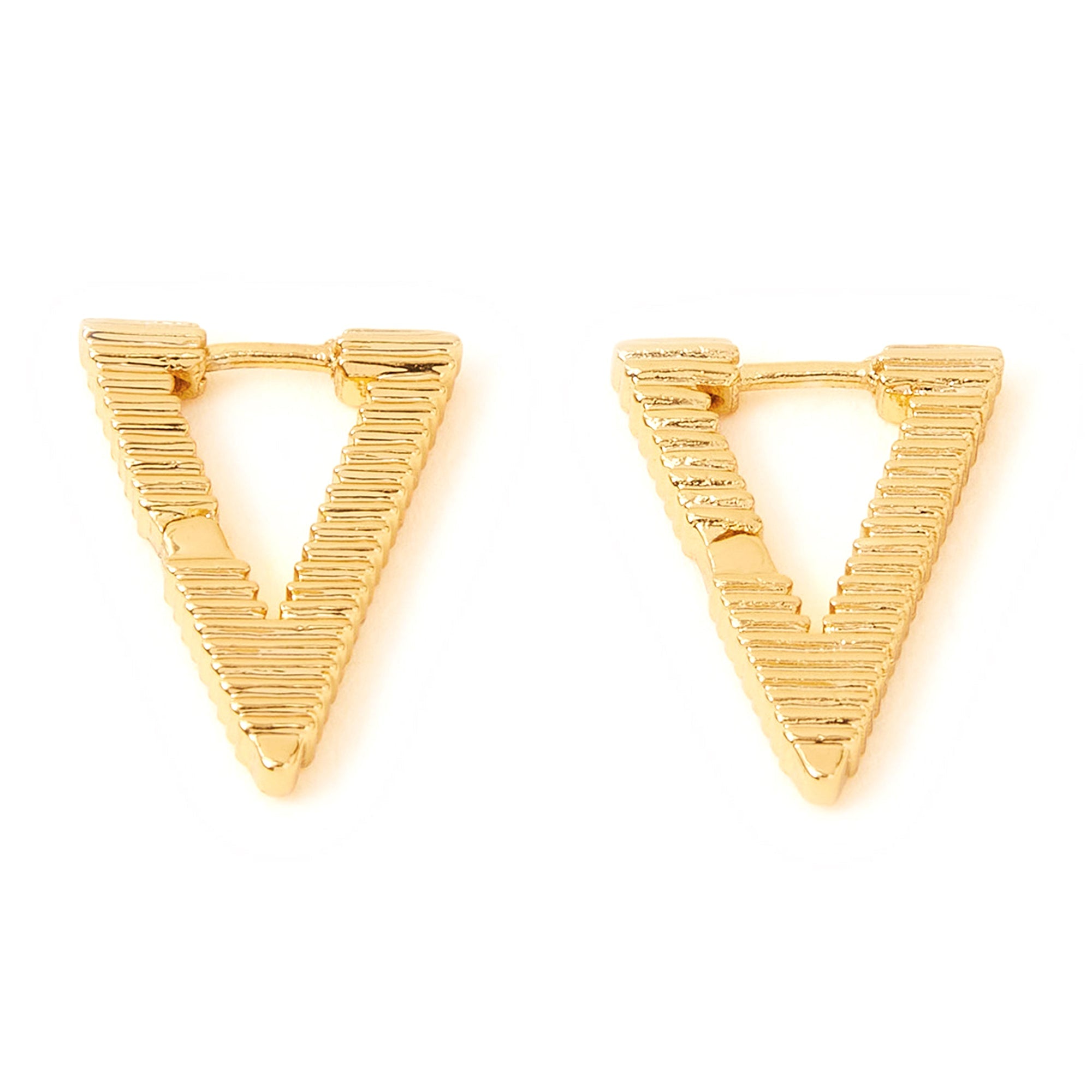 Zales Triangle-Shaped Hoop Earrings in 14K Gold | CoolSprings Galleria